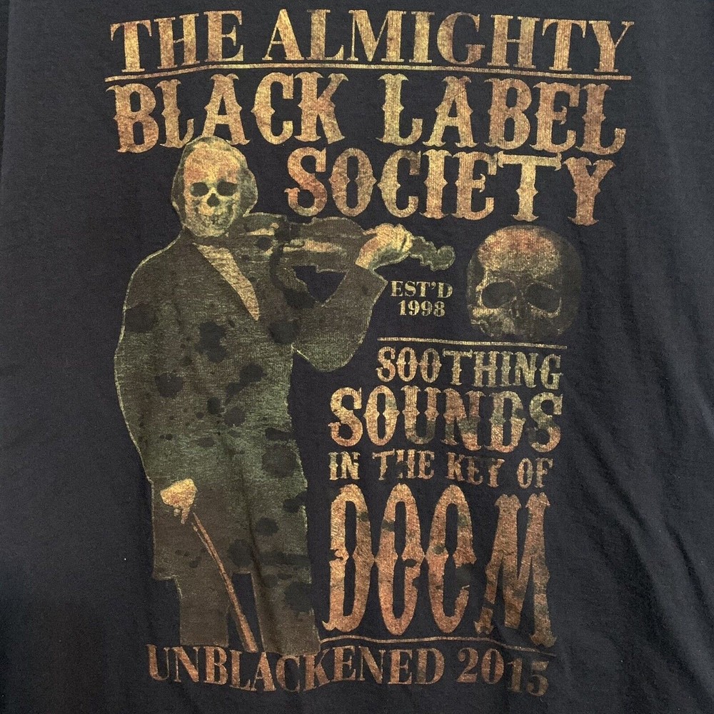 The Almighty Black Label Society Unblackend 2015 Tour Shirt Size XL Black Tshirt - Picture 2 of 6